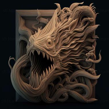 3D model sea monster (STL)